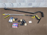 Walking cane, claw grabber, cane rubber bottoms