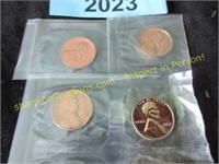 4 brilliant uncirculated Wheat pennies