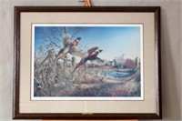 James Meeger Framed and Matted Print, Pheasants