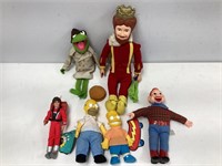 Six Vintage Plush Toys