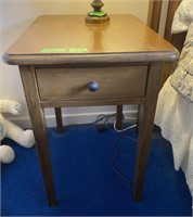 Wood side table with drawer