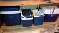 4-Chest & picnic cooler lot assorted sizes