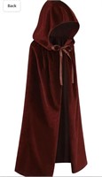 REGENBOOG, 23 IN. BROWN VELVET CAPE WITH HOOD FOR