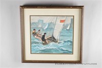 Original Sailing Drawing - Signed