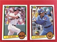 1983 Tony Gwynn & Ryne Sandberg Donruss Rookies