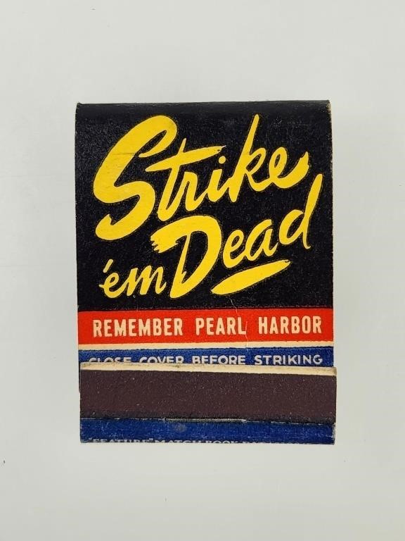 STRIKE 'EM DEAD PEARL HARBOR FEATURE MATCHBOOK