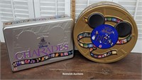 2 Walt Disney games in tins - charades and trivia