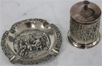 2 PCS. CONTINENTAL SILVER REPOSE WORK TO INCLUDE