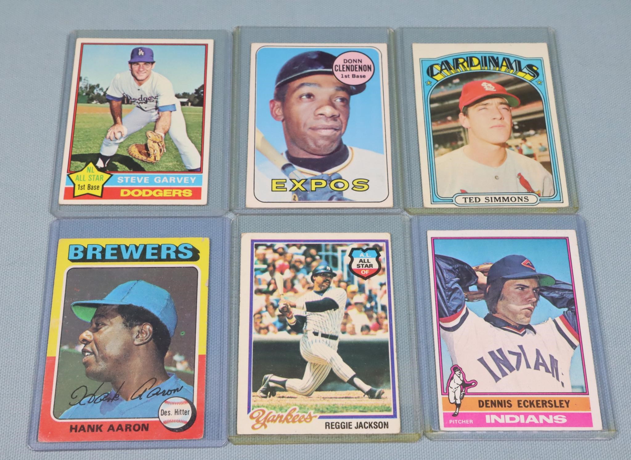 (6) 1970's Topps Baseball Cards