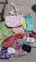 Lot of Clinique tote and makeup bags