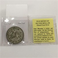 Old Mexican Silver Dollar