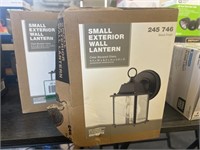 Lot of (3) Small Exterior Wall Lanterns in Black