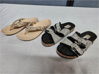 2 Pairs of Women's Sandals- Croc's,  Nicole Miller