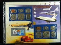 1977 United States Coin & Stamp Set