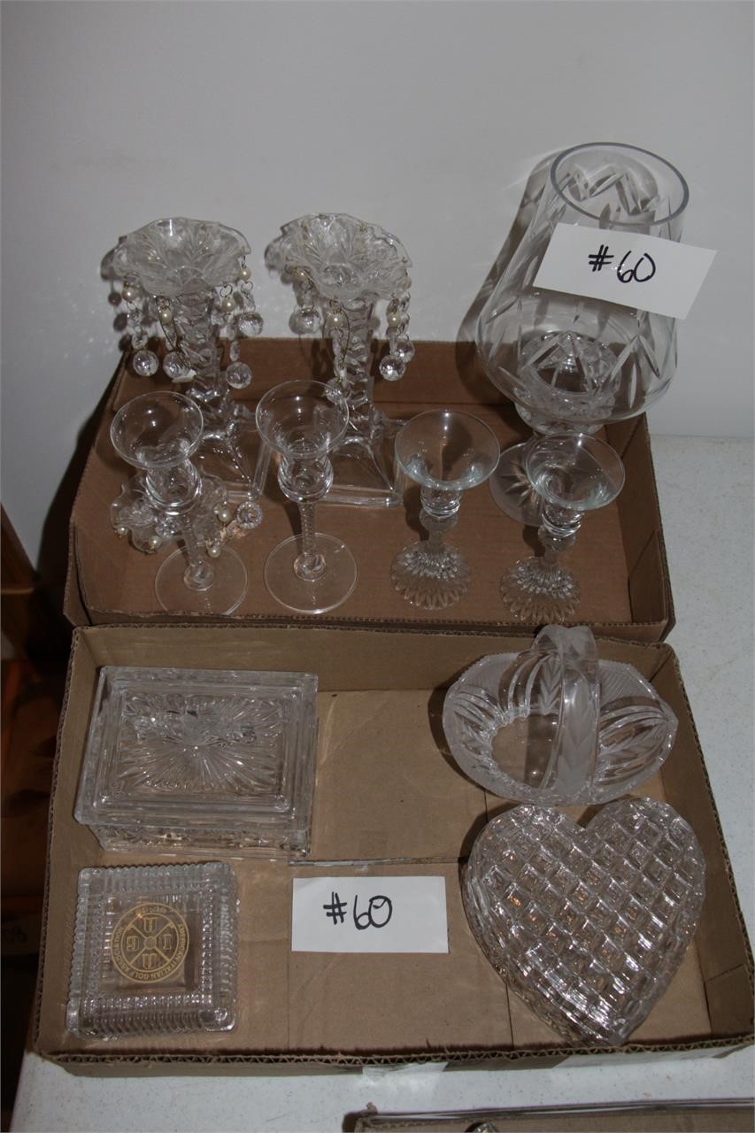 Flats of Crystal Glassware