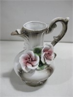 10" Vtg Capodimonte Flower Pitcher Vase