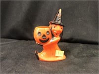 Vintage Halloween Plastic Candy Container
