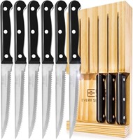 Set of 6 ESN Premium Smooth Serrated Steak/Dinner