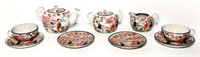 Japanese Hand Painted Teapot, Cups, Saucers,