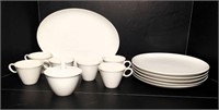 Franciscan Off White Platter, Dinner Plates, Cups