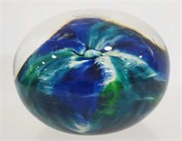 Vintage Signed THORN Glass Paperweight