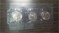 1980 Susan B Anthony PDS 3 Coin Set