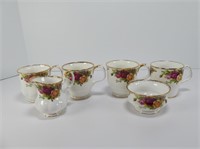 ROYAL ALBERT "OLD COUNTRY ROSES" COFFEE CUPS, ETC.