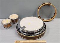 Percussion Instruments Banjo Body, Bongos etc