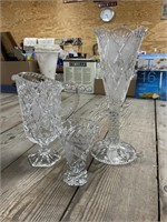 Crystal Pitcher and Vases