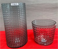 43 - NEW WMC LOT OF 2 GLASS VASES (G23)