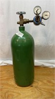 Compressed nitrogen tank with gauges