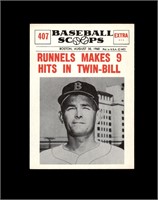 1961 Nu Card Scoops #407 Pete Runnels NRMT+