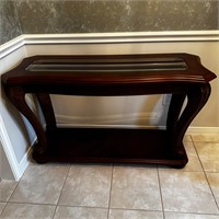 Wood & Glass Entryway Console Table