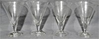 4 Cambridge Melody Clear Water Goblets 7"