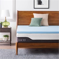 Lucid 2 Inch Mattress Topper Queen - Gel Infused M