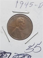 High Grade 1945-D Wheat Penny