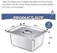 Stainless Steam  Pan with Lid,