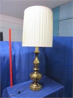 large heavy brass table lamp (45in tall)