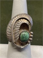 VINTAGE STERLING SILVER NATIVE AMERICAN RING WITH