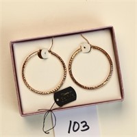 14K Rose gold hoop earrings
