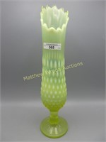 Fenton 12" topaz opal Hobnail swung vase