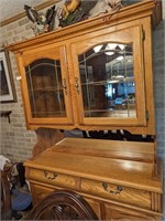 Pacific Frames, Indiana 2pc Oak China Cabinet