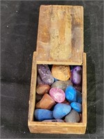 Slide Top Box w/ Polished Stones