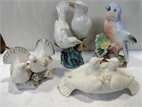Lot of porcelain bird figurines