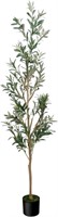 $150  DIIGER 6.5FT Artificial Olive Tree with Pot