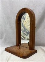 Vintage Wooden Shelf Mirror, 6.5" x 10" x 14" T