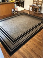 Black and Tan Area Carpet Acrylic 97" x 120"