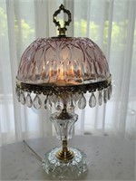 Glass crystal accent lamp