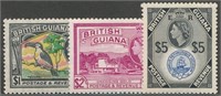 BRITISH GUIANA #265-267 MINT VF VLH