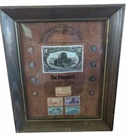 'The Pioneers' framed silver coin and stamp